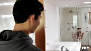 step Brother Fucks His Horny step sister in The Bathroom